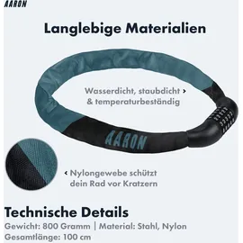 Aaron Lock One Grau-Blau Kettenschloss
