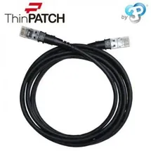 Patchsee Patchkabel ThinPatch Cat. 6A ISO/IEC, U/FTP, halogenfrei, 10 G, schwarz, 2,7 m