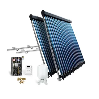Feuer-Anker Röhrenkollektor Solarpaket Vakuumröhrenkollektor HP22-2 7,22 m2 Flachdach Solar