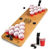 BeerBaller® Shot Pong Cherry - Bierpong als Shot Version | Trinkspiel Highlight 2023 | 24 Shot Beer Pong Becher | Party Gadgets | Trinkspiele für Erwachsene | Saufspiele Partyspiele ab 18