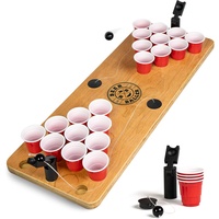 BeerBaller® Shot Pong Cherry - Bierpong als Shot Version | Trinkspiel Highlight 2023 | 24 Shot Beer Pong Becher | Party Gadgets | Trinkspiele für Erwachsene | Saufspiele Partyspiele ab 18