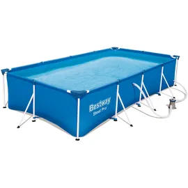 BESTWAY Steel Pro Frame Pool Set 400 x 211 x 81 cm inkl. Filterpumpe
