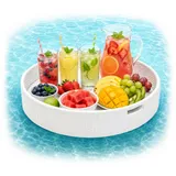 Relaxdays Schwimmendes Tablett Weiß 60 cm