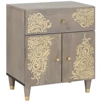 VidaXL Nachttisch Grau 50 x 33 x 60 cm