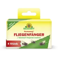 Neudorff Permanent FliegenFänger, insektizidfreie Klebefalle 395 , 1 Packung = 4 Stück