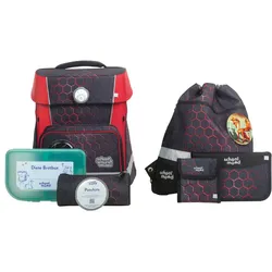 School-Mood Champion Maxx Schulranzen-set, schwarz mit Muster