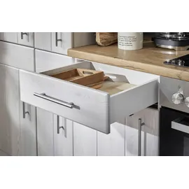 Respekta Küchenzeile Anton 270 cm Lärche Weiß