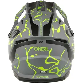 O'Neal Oneal 1SRS Splash S26, Motocrosshelm - Matt Hellgrau/Neon-Gelb / XS