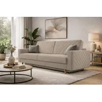 moeblo Schlafsofa Velours 2-Sitzer Grau