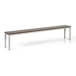 Garderobenbank, Sitz - Laminat, Länge 2000 mm, Nussbaum