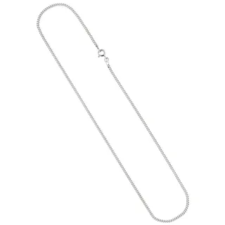Goldkette JOBO, weiß (weißgold 333), Halsketten, Damen, Weißgold 333, L: 42cm, Panzerkette 333 Weißgold 42 cm 2,1 mm