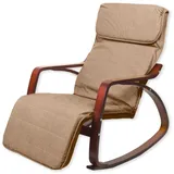 Relaxsessel Schaukelstuhl mit Fußstütze Mod. ZEN WALNUSS KAFFEE von Yelloo