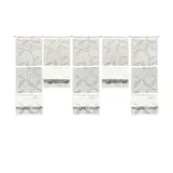 HOME WOHNIDEEN Magnetrollo RANA mit stangendurchzug, MAGNETROLLO SET,BAMBUSOPTIK,AUSBRENNER, weiß