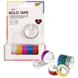 Folia Holo Tape BASIC, 12mmx2m, 6 Rollen, farbig sortiert