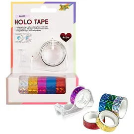 Folia Holo Tape BASIC, 12mmx2m, 6 Rollen, farbig sortiert