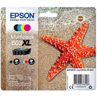 Epson T1295 C - Pack de 5 cartouches d'encre noire et couleurs Pomme  C13T129540 E129 Pack compatible