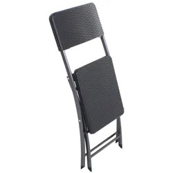3-tlg. Balkon-Set Balkongruppe Tisch Stuhl klappbar Rattan-Optik