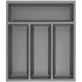 Agoform Vasalat Besteck Organizer Sky 320 x 53 x 373 mm Schiefgrau Kunststoff