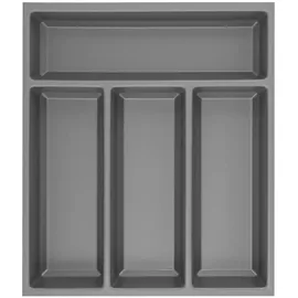 Agoform Vasalat Besteck Organizer Sky 320 x 53 x 373 mm Schiefgrau Kunststoff