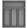 Agoform Vasalat Besteck Organizer Sky 320 x 53 x 373 mm Schiefgrau Kunststoff