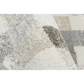 OCI DIE TEPPICHMARKE Teppich OCI DIE TEPPICHMARKE "NEW VILLA SQUARES", grau (grau, creme), B:80cm H:20mm L:200cm, Polypropylen, Teppiche, Teppich, feine Karos, meliert, Wohnzimmer
