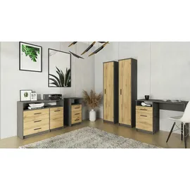 matkam Schrank Holzwerkstoff 40x182x35 cm Anthrazit
