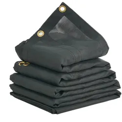 VEVOR Muldenkipper-Plane, Netzplane, 5 x 14 Fuß, PVC, 18 Unzen, Doppeltaschen, Anhänger-Schatten