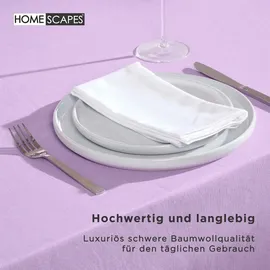 Homescapes Tischdecke Rund 180 cm Flieder