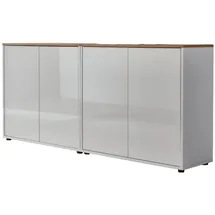 MID.YOU Sideboard Mailand Set 2 Weiß/Eiche