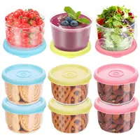 ZYEKIU 8 Stück Frischhaltedosen mit Deckel, 160ml Gefrierdosen Klein, Mini Dosen mit Deckel Auslaufsicher, Wiederverwendbar Salatdressing Behälter, für Joghurt, Saucen, Marmeladen, Gewürze