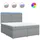 vidaXL Boxspringbett 180 x 200 cm Hellgrau
