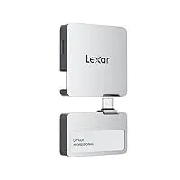 Lexar Professional Go Portable SSD mit HUB 1TB, ultrakompakt, unterstützt Apple ProRes, bis zu 1050MB/s Lesen und 1000MB/s Schreiben, USB 3.2 Gen 2, für iPhone 15/16, Silber