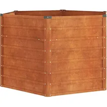 vidaXL Hochbeet Rostig 129 x 129 x 77 cm Cortenstahl