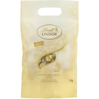 Lindt LINDOR Schokoladenkugel Beutel Weiß 80 x 12,5 g (1 kg)