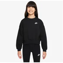 Nike Sportswear Club Fleece Boxy Crewneck Sweatshirt Mädchen 010 black/white S 128-137 cm