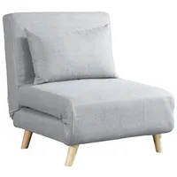 Home Deluxe Schlafsessel Grau, Naturmaterialien, 75x83x60 cm, Wohnzimmer, Sessel,