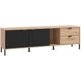 Home Affaire TV-Board »Vandea Lowboard, TV-Schrank, TV-Ständer, modernes Design«, Trendfarben, Front in 3D-Optik