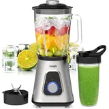 iceagle Standmixer 2-in-1 Mixer Smoothie Maker Multifunktion Entsafte Fleisch