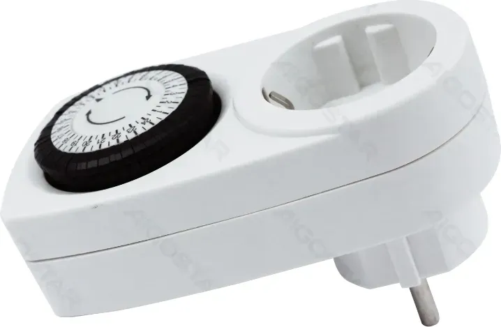 Aigostar Zeitschaltuhr/Mechanisch/Deutsche Steckdose 16A/MAX 24 Stunden/Mini/Weiß/PC