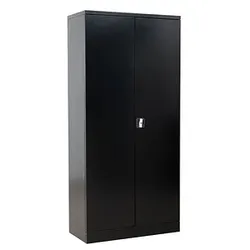 Gürkan Putzmittelschrank 110092 schwarz 92,0 x 42,0 x 195,0 cm, aufgebaut