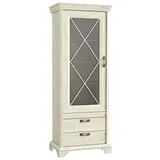 Forte Vitrine Kashmir 78 x 48,2 x 210,3 cm Weiß