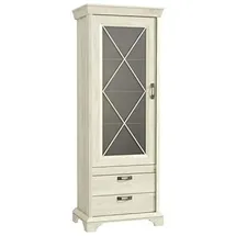 Forte Vitrine Kashmir 78 x 48,2 x 210,3 cm Weiß