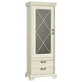 Forte Vitrine Kashmir 78 x 48,2 x 210,3 cm Weiß