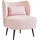 Beliani Sessel OTSBY Bouclé 60 x 76 x 55 cm Pastellrosa mit Kissen