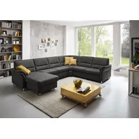 die planbar Wohnlandschaft DIE PLANBAR "ZE-EM16033 U-Form, Breite 330 cm", mammut anthrazit, B:330cm T:262cm, 100% Polyester, Sofas, Wohnlandschaft, wahlweise mit Kopfstützen und Bettfunktion