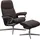 Stressless Stressless® »Consul« Set, Relaxsessel mit Hocker, mit Hocker, mit Cross Base, Größe S, M & L, Holzakzent Schwarz braun