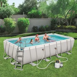BESTWAY Power Steel Frame Pool Set 549 x 274 x 122 cm inkl. Sandfilteranlage 56466