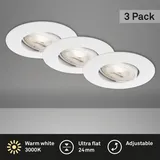 Briloner Einbauleuchte 3er Set 4,9W warmweiß