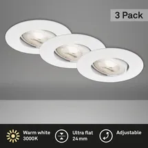 Briloner Einbauleuchte 3er Set 4,9W warmweiß