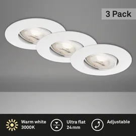 Briloner Einbauleuchte 3er Set 4,9W warmweiß